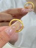 中國(guó)黃金CHINA GOLD紫荊花黃金戒指女足金素圈戒七夕情人節(jié)禮物送女友老婆生日實(shí)用 京速達(dá)-足金紫荊花戒指 15-16# 曬單實(shí)拍圖