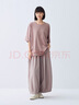無(wú)印良品（MUJI） IDEE 女式平紋燈籠褲褲子女款夏季款女裝純棉 25年長(cháng)褲 GA54CC5S 煙熏粉色 M （155/68A） 曬單實(shí)拍圖