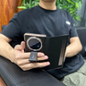 樂(lè )比億vivo x fold5手機殼新款vivox fold5折疊屏yy超薄腕帶支架保護殼vivo xfold5全包防摔翻蓋真皮皮套 【鈦度黑*升級】進(jìn)口真皮丨腕帶支架二合一丨智能視窗 vivo x  曬單實(shí)拍圖