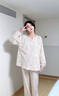 英氏【七夕好禮】A類月子服秋季孕婦睡衣可外穿哺乳喂奶帶胸墊家居服 格?；ā続類透氣排汗-夏款180g】 L【建議體重120-135斤】 曬單實(shí)拍圖