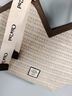 鉑吶苓單肩包編織包包簡(jiǎn)約時(shí)尚女大容量新款沙灘度假通勤旅行草編托特包 菱形草編包【白配棕色】 曬單實(shí)拍圖