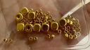 喜上眉梢喜飾黃金古法硬金金珠999足金轉(zhuǎn)運珠散珠3D硬金方糖方塊珠情侶禮 0.6g 4mm黃金方糖珠約6顆 曬單實拍圖