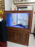 歐寶客廳魚缸水族箱 大型金龍魚缸玻璃家用新中式隔斷屏風(fēng)落地金魚缸 底過濾（加寬） 1.2米長 曬單實(shí)拍圖