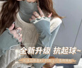 浪莎半高領(lǐng)打底衫女春秋內(nèi)搭花邊領(lǐng)毛衣緊身薄款秋衣木耳邊針織上衣 曬單實拍圖