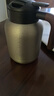 琪虎燜茶壺純鈦老白茶悶泡壺家用保溫壺茶水分離辦公室泡茶壺定制送禮 顯溫按壓款銀色1360ml 曬單實(shí)拍圖