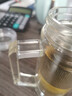 慕馨雙層玻璃杯茶杯耐熱防燙帶把帶手柄水杯商務(wù)辦公水杯男女士杯子 手柄水晶杯-長(cháng)茶隔款 曬單實(shí)拍圖