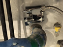 潛水艇（Submarine）F403一進二出三通角閥黃銅鍍鉻雙把雙控單獨出水自帶止水裝置銀色 曬單實拍圖