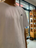 特步（XTEP）運動(dòng)短袖t恤男速干衣夏季新款冰絲健身上衣寬松休閑薄款跑步半袖 珍珠白-純棉款 L 175 曬單實(shí)拍圖