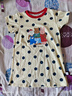 【兒童夏季裙子】新款立體卡通印花百搭純棉短袖男女童洋氣童裝 波點(diǎn) 110 碼（建議身高95-105cm） 曬單實(shí)拍圖
