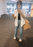 對白【100棉襯衫】簡(jiǎn)約五分袖白襯衣女2025夏季新款氣質(zhì)寬松上衣 月光白 M 曬單實(shí)拍圖