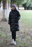 高梵黑金鵝絨服先鋒5.0六格男女同款25新款中長(cháng)泡芙羽絨服戶(hù)外外套 黑色 XS 曬單實(shí)拍圖