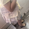 暢印ins百搭學(xué)院風(fēng)斜挎包補習袋大容量托特包單肩包女學(xué)生上課通勤包 米白色單包+徽章+云朵掛件 曬單實(shí)拍圖