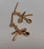周大福 蝴蝶結(jié)足金黃金耳飾耳釘(工費(fèi)320)約2.65g EOF1389 曬單實(shí)拍圖