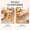 朗程折疊餐桌小戶型餐桌家用可伸縮餐桌椅子全套2025新款飯桌子 升級加固款丨胡桃色丨展開120*90 曬單實(shí)拍圖