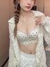 凱蕾卡伊無(wú)痕內(nèi)衣女小胸聚攏顯大上托半杯文胸?zé)o肩帶防滑防下垂抹胸罩bra 波點(diǎn) 【聚攏顯大1.8cm】 S （建議32/70AB） 曬單實(shí)拍圖