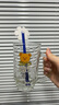 Glasslock&wigglewiggle聯(lián)名水杯家用玻璃杯子卡通果汁杯贈(zèng)攪拌棒410ml 曬單實(shí)拍圖