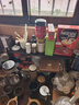 竹海森源桌面茶杯架小型博古架實木茶桌茶具茶壺置物架中式茶室茶葉收納架 免安裝【胡桃色】三層60CM長 曬單實拍圖