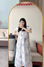 愛莉安娜2025春夏新款孕婦裝大碼雪紡孕婦連衣裙高級感法式裙子 碎花連衣裙 L 曬單實拍圖