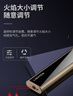 鏡花水月金條超薄砂輪充氣長(zhǎng)條明火打火機(jī)定火金屬打火斜火煙斗點(diǎn)煙器火石 黑金富貴花 曬單實(shí)拍圖