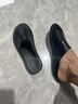 賽昊夏季新款男鞋拖鞋外穿涼拖一字拖真皮大碼涼拖防滑休閑黑色沙灘鞋 黑色 42 曬單實(shí)拍圖
