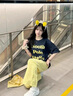 棉致美式速干工裝褲子女夏季2025新款冰絲設計感百搭寬松休閑闊腿褲 奶黃色 常規(guī) L 100-115斤 曬單實拍圖