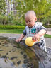 貝木惠（beimuhui）不倒翁嬰兒玩具兒童早教寶寶洗澡戲水孩子嬰兒0-3歲洗澡玩具 黃色【水陸三合一不倒翁】可啃咬 曬單實拍圖
