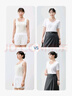 京東京造短袖T恤女10A抗菌夏季新款修身顯瘦女裝抑菌防汗 白色V領 L 曬單實拍圖