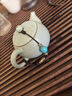 灌湘鳥(niǎo)玻璃茶壺蓋防摔繩茶壺繩高檔茶壺繩配件紫砂壺蓋繩子子包郵 咖色-【綠松石款】茶壺繩 曬單實(shí)拍圖