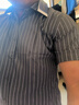 羅蒙（ROMON）短袖襯衫男夏季商務(wù)襯衣男職業(yè)正裝工作服上衣男裝 灰色 2XL  曬單實(shí)拍圖