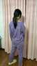 紅豆居家【24秋冬新品】純棉睡衣女長袖圓領(lǐng)女士家居服套裝 凝夜紫 170 曬單實(shí)拍圖