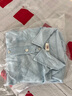 Levi's李維斯冰酷系列25年春夏新款女士美式刺繡商務(wù)休閑牛仔襯衫 淺藍色 003YP-0000 M 曬單實拍圖
