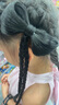 漢服假發(fā)女童蝴蝶結(jié)丸子頭抓夾辮子新手古風(fēng)發(fā)髻超簡單漢服假發(fā)包 寶媽【蝴蝶夾-棕黑色】一對裝 曬單實拍圖