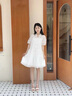 藍(lán)晨語依一字帶時裝涼鞋女2025夏季新款露趾防水臺名媛氣質(zhì)法式粗跟高跟鞋 米白色 37 (235mm) 曬單實拍圖