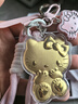 DRLS黃金hellokitty貓鑰匙扣卡通黃金金箔片KT貓鏈包車(chē)掛件520禮物女 hellokitty貓掛件 約20mg 曬單實(shí)拍圖