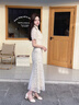枝己香檳色新中式旗袍新娘敬酒服2025新款結(jié)婚訂婚回門(mén)服日?？纱?QP02 M 曬單實(shí)拍圖