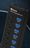 畢亞茲 USB3.0分線器 高速11口拓展塢HUB集線器 擴展筆記本電腦接口一拖十一轉換器延長線帶供電口 1米 曬單實拍圖