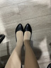 九寸陽(yáng)光工作鞋女黑色職業(yè)鞋四季上班工裝鞋粗跟高跟鞋女單鞋商務(wù)淺口單鞋 黑色 3.5cm 37 曬單實(shí)拍圖