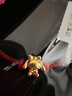 石光年輪足金999黃金玉桂狗轉(zhuǎn)運珠3D硬金生肖狗粉紅皮繩手鏈情侶送禮女 小版黃金玉桂狗+紅繩 曬單實拍圖