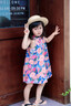 迪士尼女童吊帶連衣裙夏季2024新款兒童背心裙棉布洋氣寶寶碎花公主裙子 綠色 120 曬單實(shí)拍圖