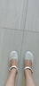 奢馳路易（SECHILOUIS）品牌軟底單鞋女2025新款夏季鏤空軟皮鞋圓頭媽媽女鞋平底舞鞋涼鞋 米白 36 曬單實拍圖