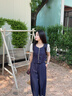 佰藍嬌時(shí)尚休閑短袖襯衫闊腿褲套裝女2025夏季新款高級感顯瘦穿搭兩件套 牛仔藍 M （建議90-110斤） 曬單實(shí)拍圖