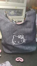 可愛新款牛仔kitty通勤刺繡拎包便攜收納外出撞色手提百搭小包包 Kitty牛仔撞色包-無掛飾【1個】 曬單實拍圖