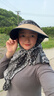 途尊防曬遮臉絲巾新款帽子夏季騎車遮陽帽涼帽護(hù)頸戶外采茶太陽帽 時尚多功能頭巾帽【黑色腰果】 曬單實拍圖