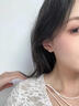戚小米淡水珍珠耳釘女S999純銀耳環(huán)高級(jí)感氣質(zhì)大氣彎鉤饅頭耳飾養(yǎng)耳防掉 4mm白色珍珠彎鉤一對(duì)【999足銀】 曬單實(shí)拍圖