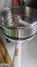 美的（Midea）電炒鍋 電火鍋 電蒸鍋 電煮鍋 家用多用途炒菜專用鍋 4L一體電熱鍋不粘鍋 HGE2811B 配蒸籠木鏟 曬單實拍圖