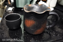 云南建水紫陶公道杯分茶器茶海茶杯茶漏過濾陶瓷泡茶中式復古手工 【線雕荷花】公道杯帶茶漏 曬單實拍圖