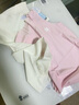 愛(ài)慕兒童A類(lèi)凈痕柔軟抗菌氣質(zhì)嬰兒背心中性男女?huà)腴L(cháng)打底內衣高彈奶皮衣 粉AB111E041 80 曬單實(shí)拍圖