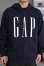 Gap【情人節(jié)】男女裝秋季新款印花抓絨寬松運(yùn)動(dòng)連帽衫衛(wèi)衣786920 海軍藍(lán) L (175/96A) 亞洲尺碼 曬單實(shí)拍圖
