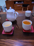 華貢骨瓷茶水壺純白色白瓷茶壺高檔家用泡茶壺陶瓷酒店功夫茶具大號(hào) 貴妃水壺+6杯 曬單實(shí)拍圖