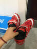 雙星兒童足球鞋TF碎釘魔術(shù)貼防滑足球鞋大童訓練比賽球鞋 紅色  34  曬單實(shí)拍圖